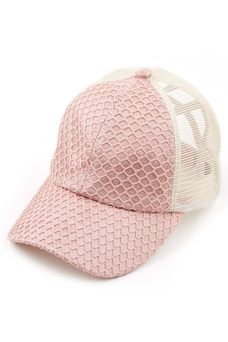 C.C GLITTER NETS CRISS-CROSS PONYCAP - Charming Charlie