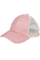 Rose C.C Rhinestone Net Baseball Cap combines fashion and function with its trendy design and durable construction. Featuring sparkling rhinestones and a breathable net design, this cap is the perfect accessory for any outdoor activity. Made with high-quality materials, it offers both style and comfort for all-day wear.