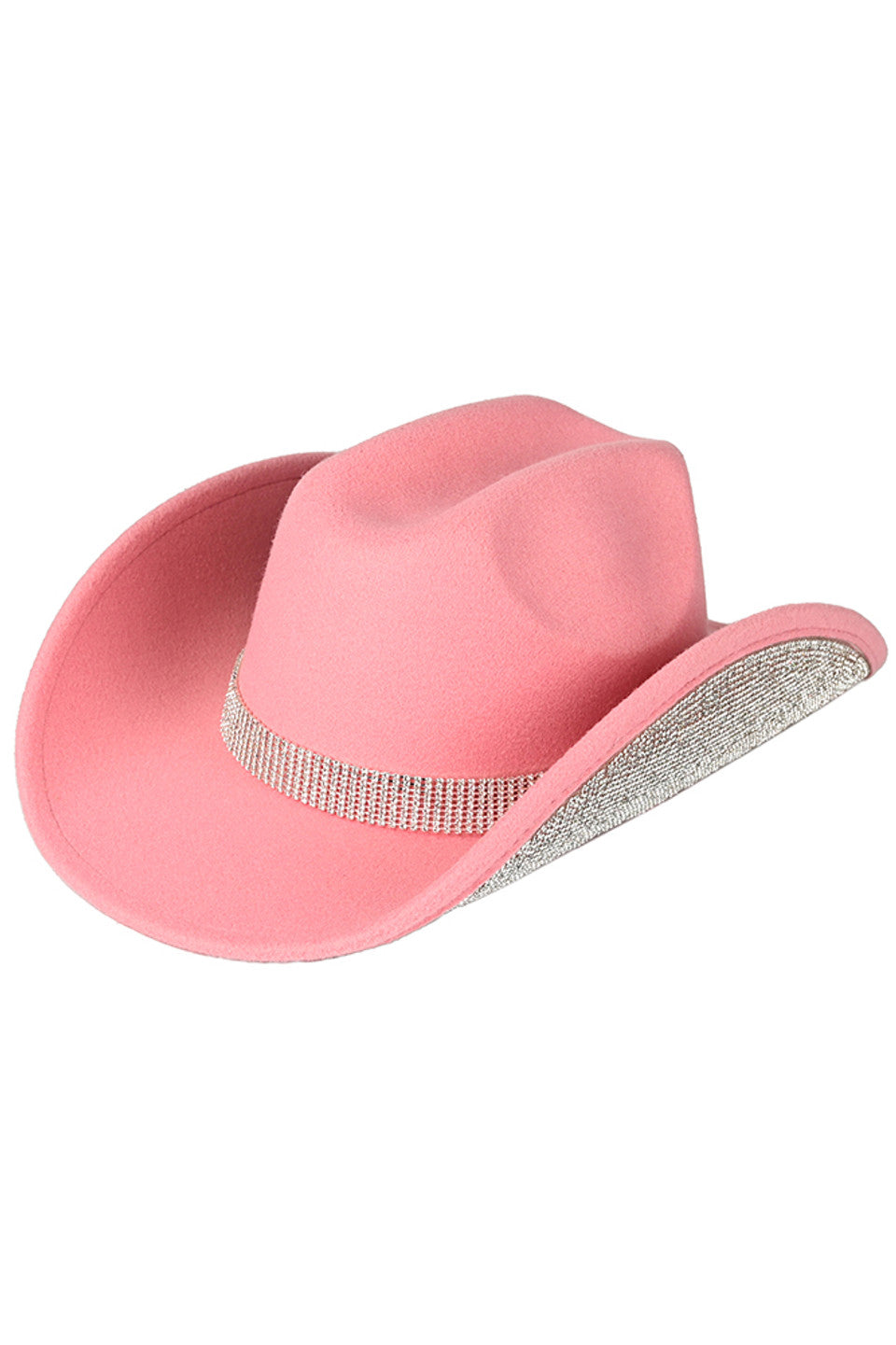 Rose C.C Rhinestone Trim Vegan Cowboy Hat adds a touch of glam to any Western look. Made with vegan materials, it's cruelty-free and environmentally friendly. The rhinestone trim adds a subtle sparkle while the cowboy hat design keeps you shaded and stylish. Perfect for any fashion-forward and conscious cowgirl.
