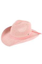 Rose C.C Terry Cloth Band Trim Cowboy Hat offers both style and functionality. The terry cloth band adds a touch of comfort to the classic cowboy hat design. Perfect for protecting from the sun while staying cool and chic. Made with high-quality materials, this hat is a must-have for any fashion-forward enthusiast.
