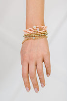 Rose & Radiance Bracelet Set in Pink and Gold - Charming Charlie