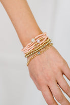 Rose & Radiance Bracelet Set in Pink and Gold - Charming Charlie