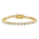 Gold / 6.5" / 4MM Bezel Tennis Bracelet - Adina's Jewels