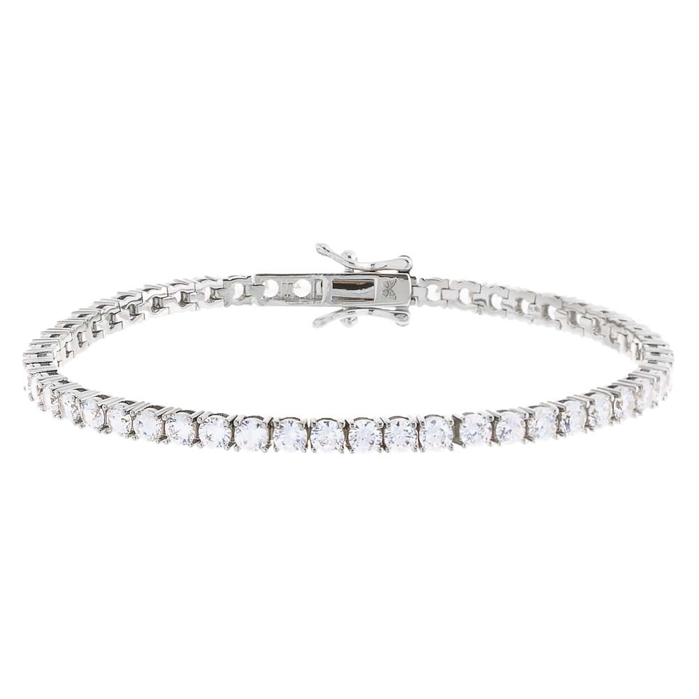 Silver / 3MM / 6.5" Classic Tennis Bracelet - Adina's Jewels