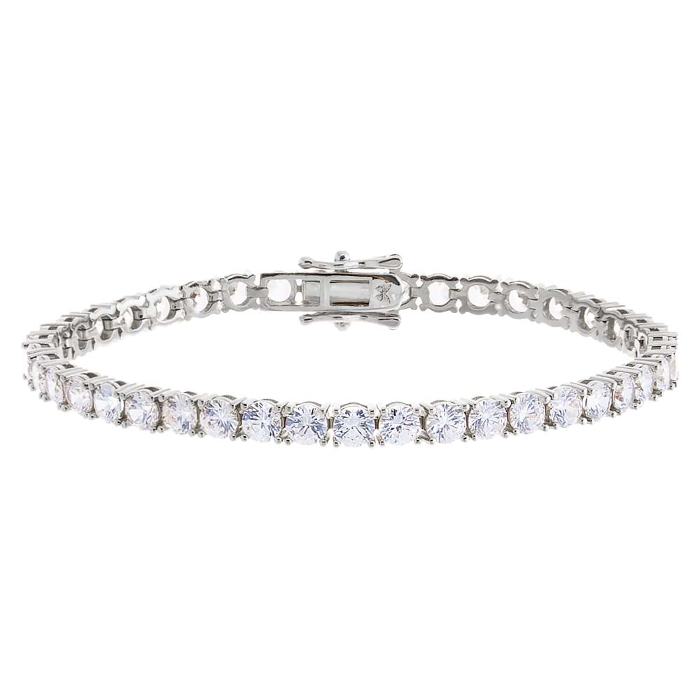 Silver / 4MM / 7" Classic Tennis Bracelet - Adina's Jewels