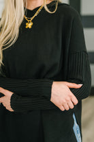 Running Late Hooded Long Sleeve in Black - Charming Charlie