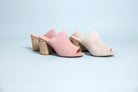 Helena Heeled Sandal in Ice Suede - Charming Charlie