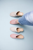 Helena Heeled Sandal in Blush Suede - Charming Charlie