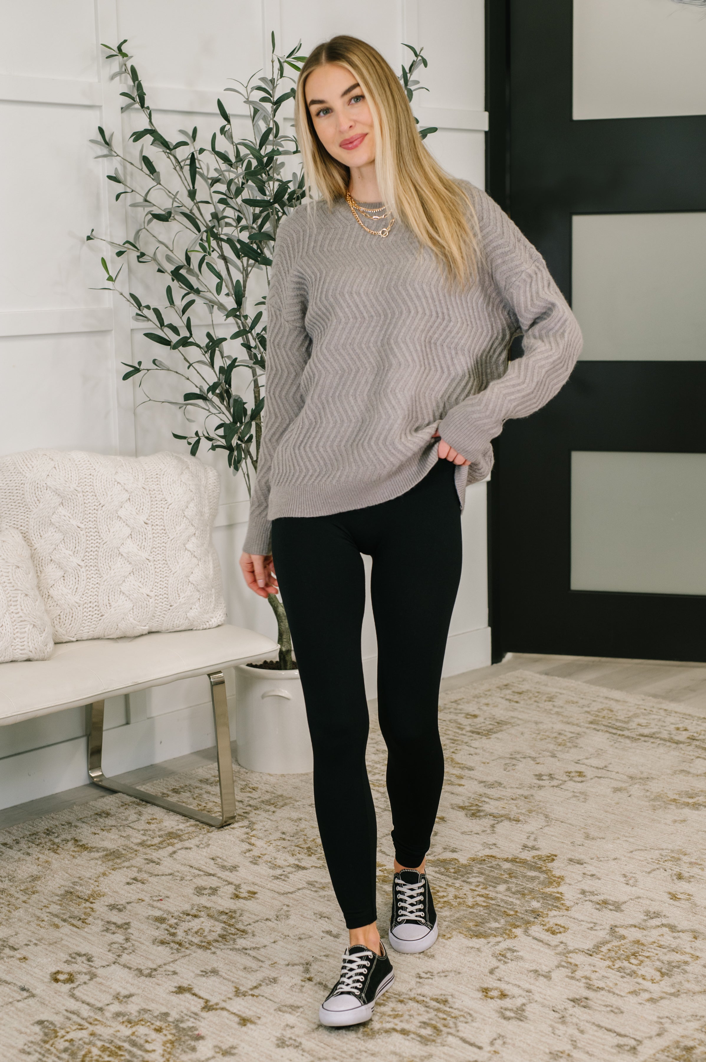 Rush of Joy Textured Long Sleeve Top - Charming Charlie