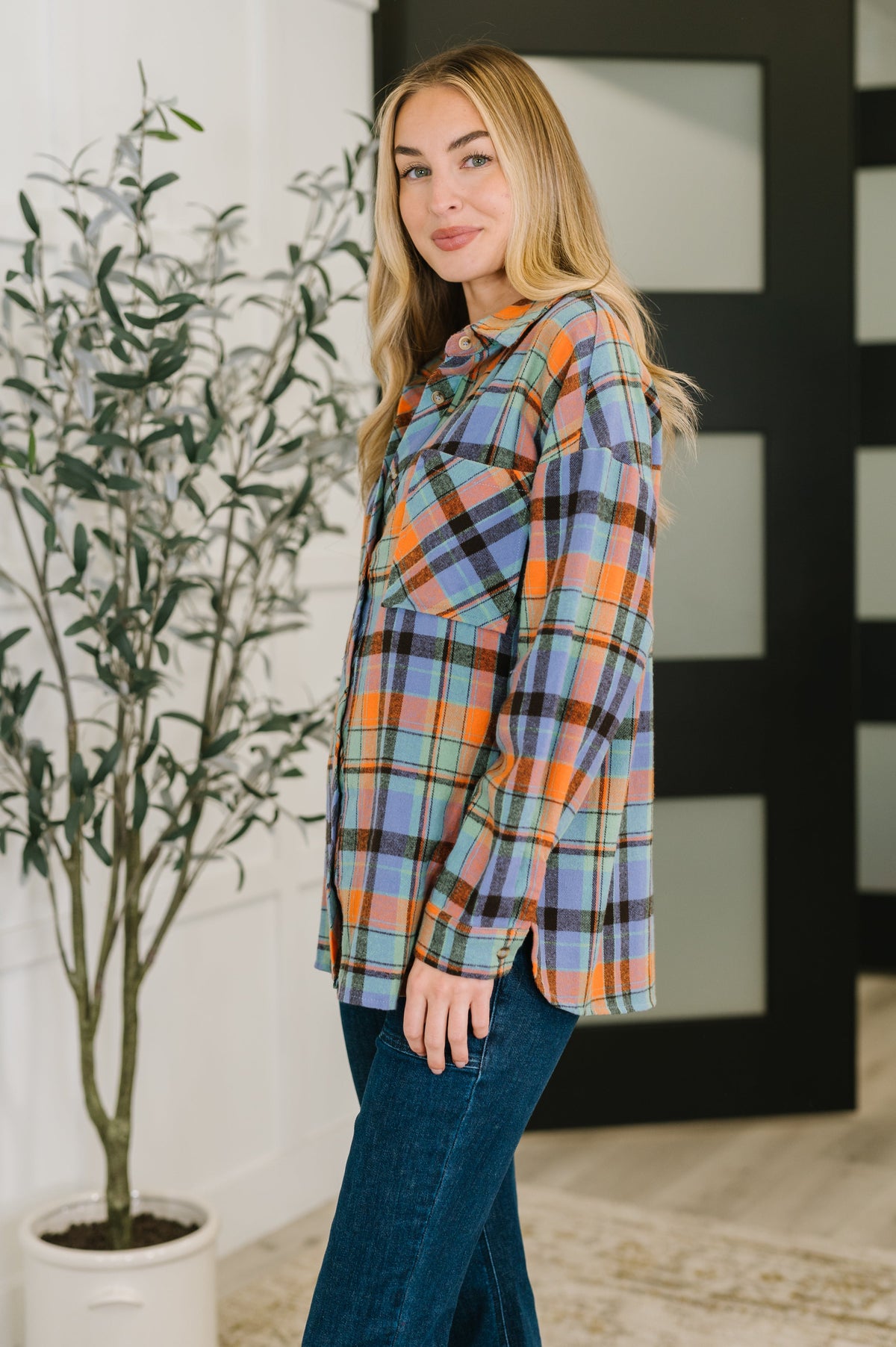 Rustic Rhythm Plaid Button Down - Charming Charlie