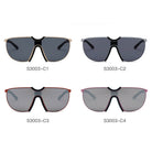 MACON | S3003 - Large Oversized Unisex Single Lens Aviator Fashion Sunglasses - Cramilo Eyewear - Stylish Trendy Affordable Sunglasses Clear Glasses Eye Wear Fashion