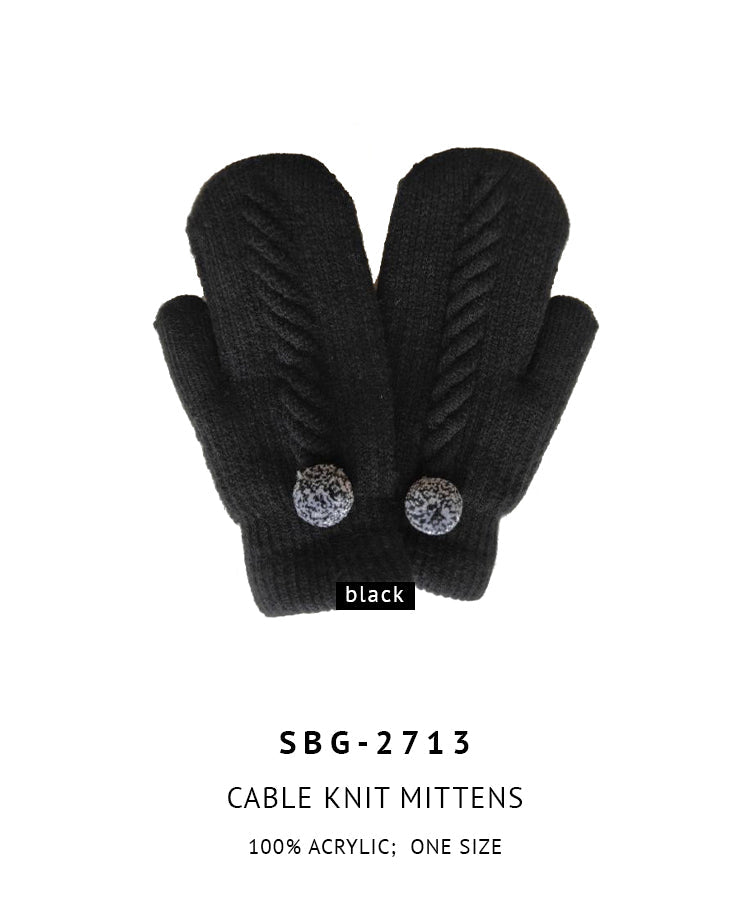 Shop for KW Fashion Cable Knit Mittens at doeverythinginloveny.com wholesale fashion accessories