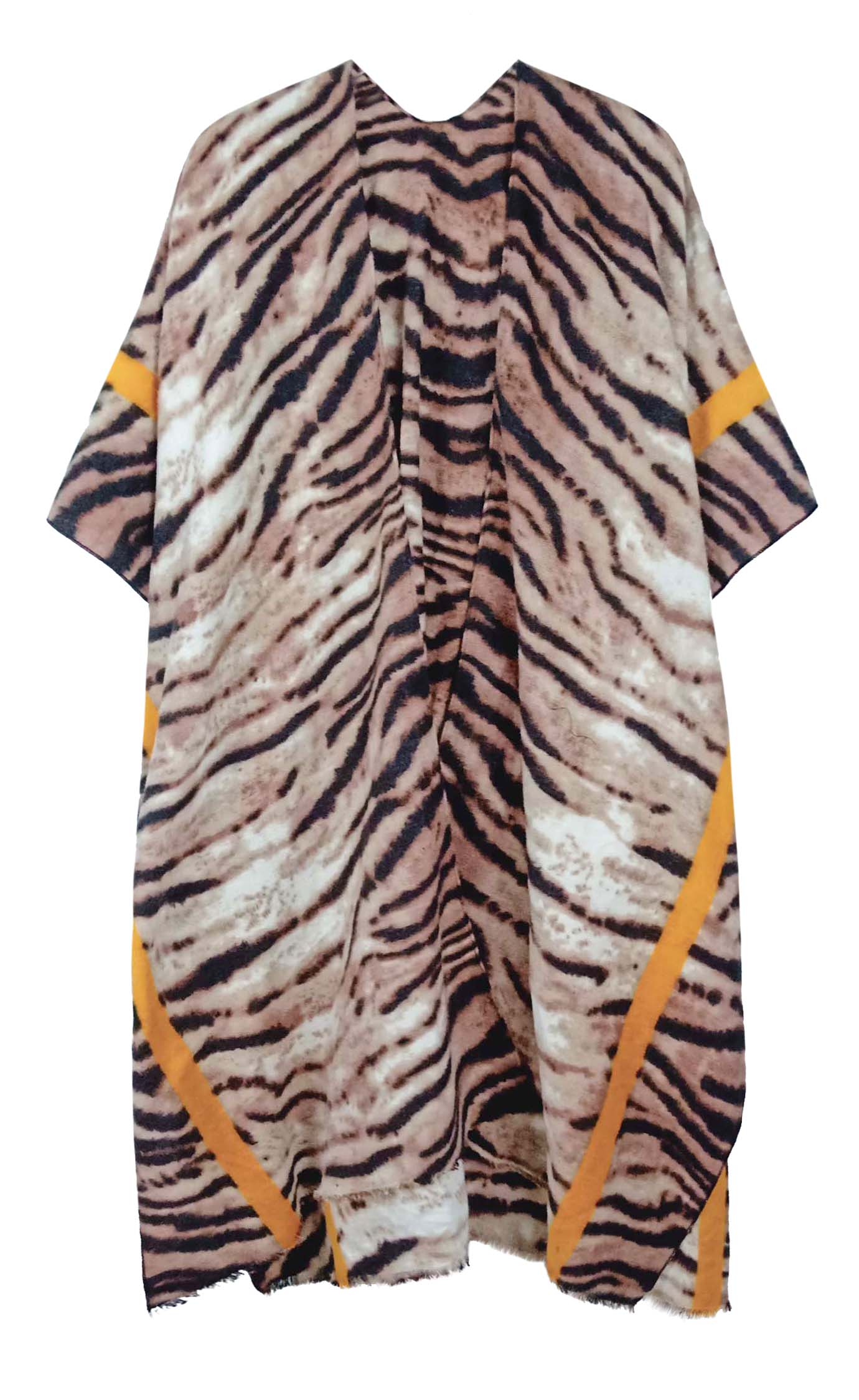 Shop for KW Fashion Border Stripe Tiger Cozy Kimono at doeverythinginloveny.com wholesale fashion accessories