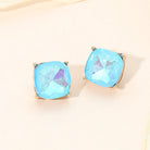 Madeline Love Light Blue Square Cushion Stud Earrings