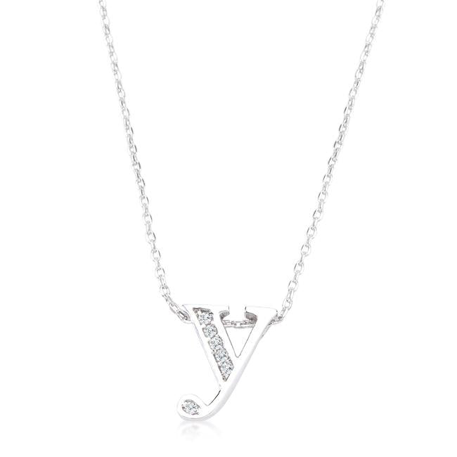 Pave Initial Y Pendant - Charming Charlie