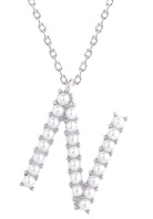 14K Gold Dipped Pearl initial Necklace - Charming Charlie