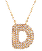 14K Gold Dipped Textured initial Necklace - Charming Charlie