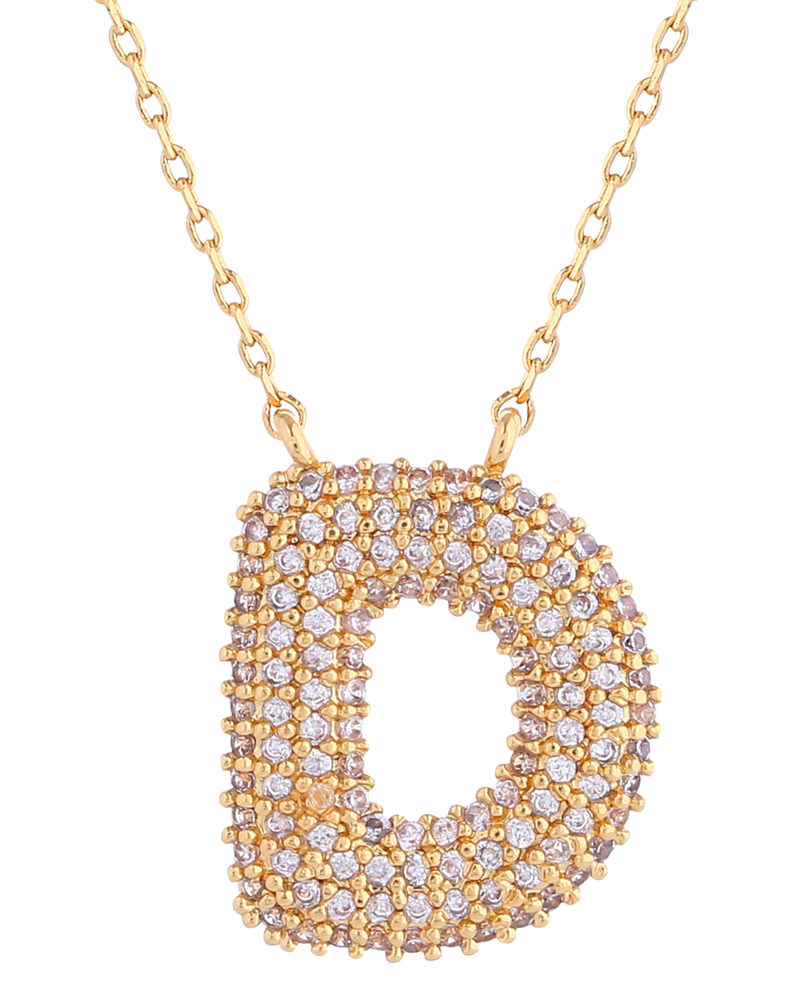 14K Gold Dipped Textured initial Necklace - Charming Charlie