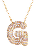14K Gold Dipped Textured initial Necklace - Charming Charlie