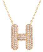 14K Gold Dipped Textured initial Necklace - Charming Charlie