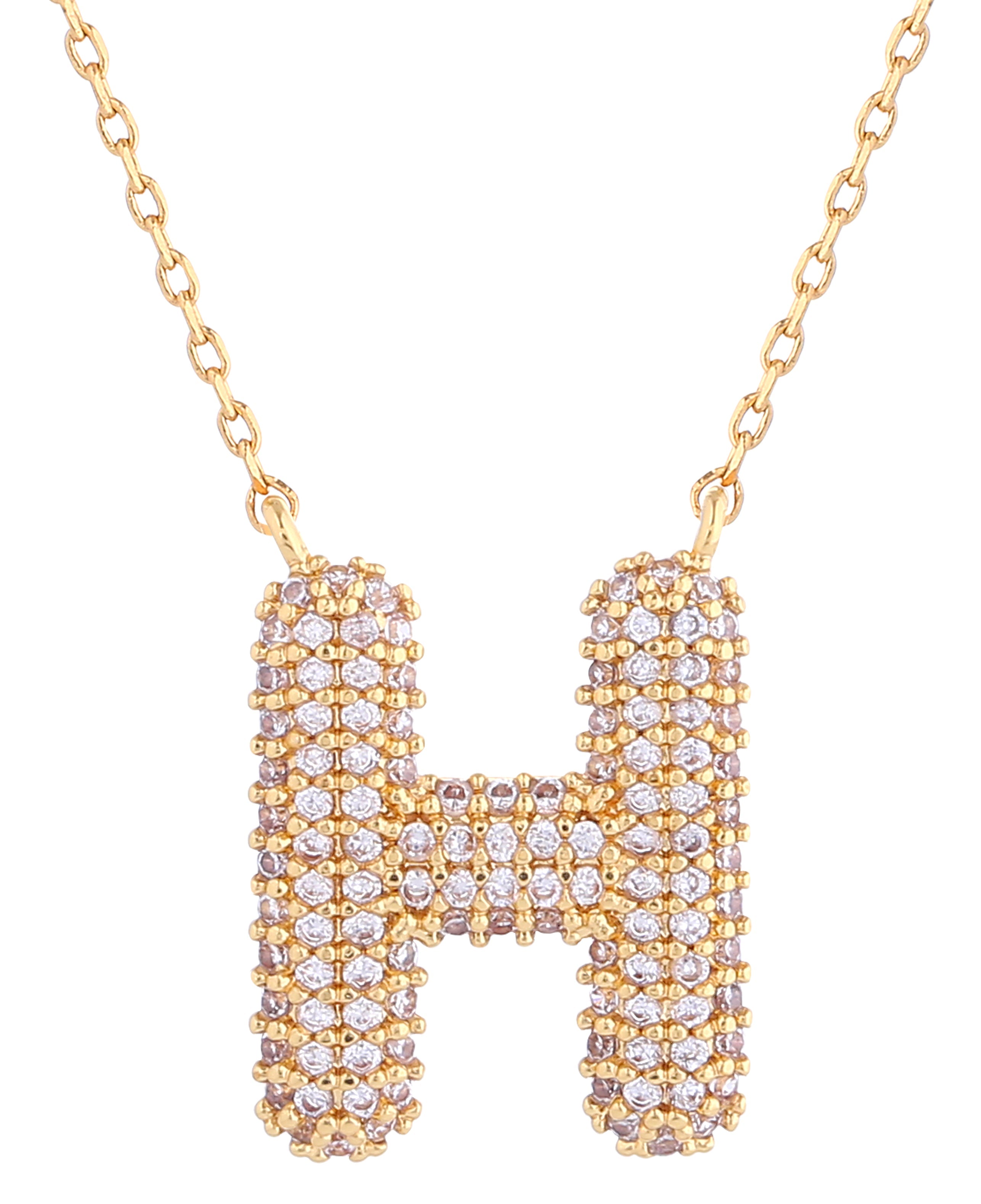 14K Gold Dipped Textured initial Necklace - Charming Charlie