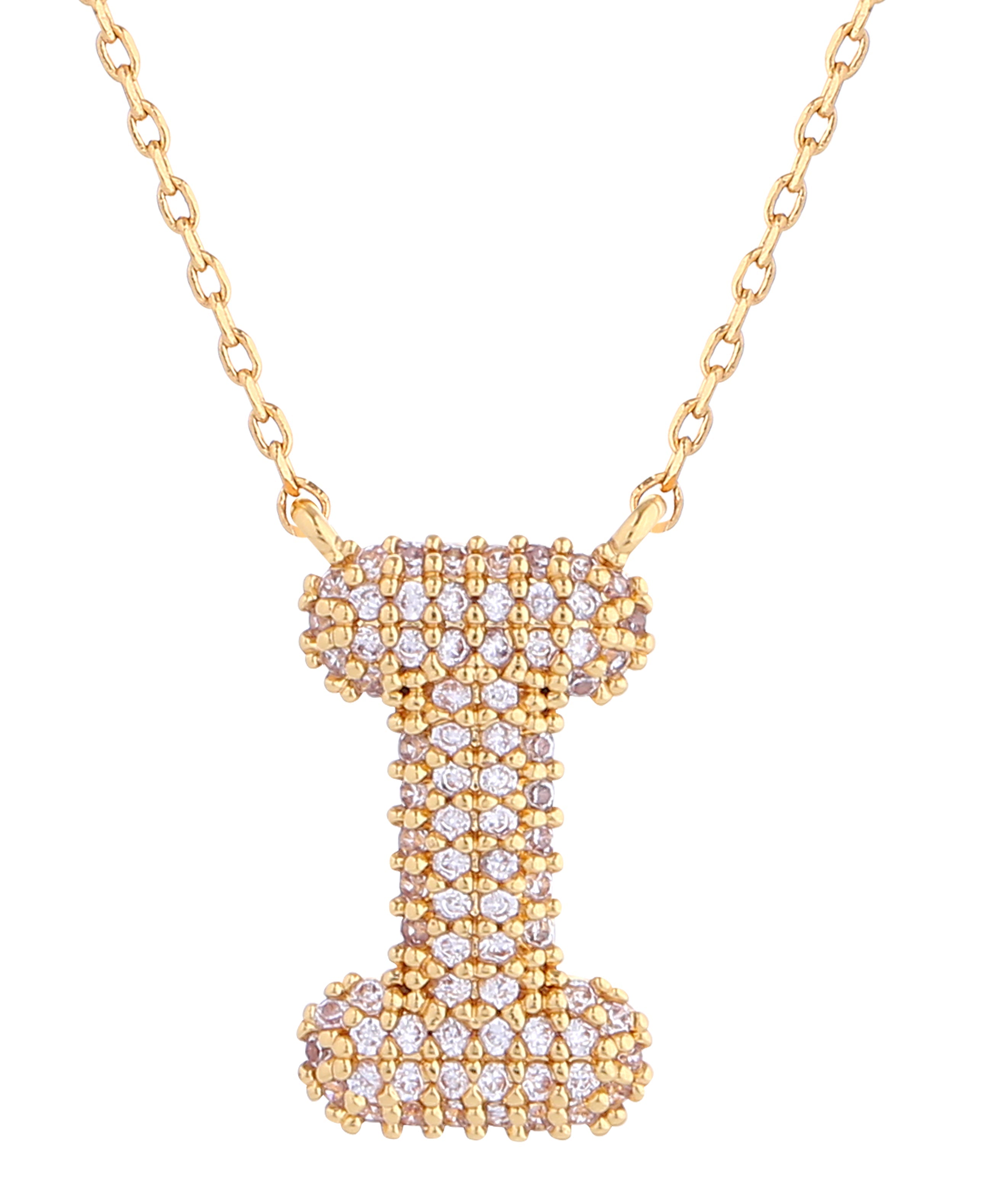 14K Gold Dipped Textured initial Necklace - Charming Charlie