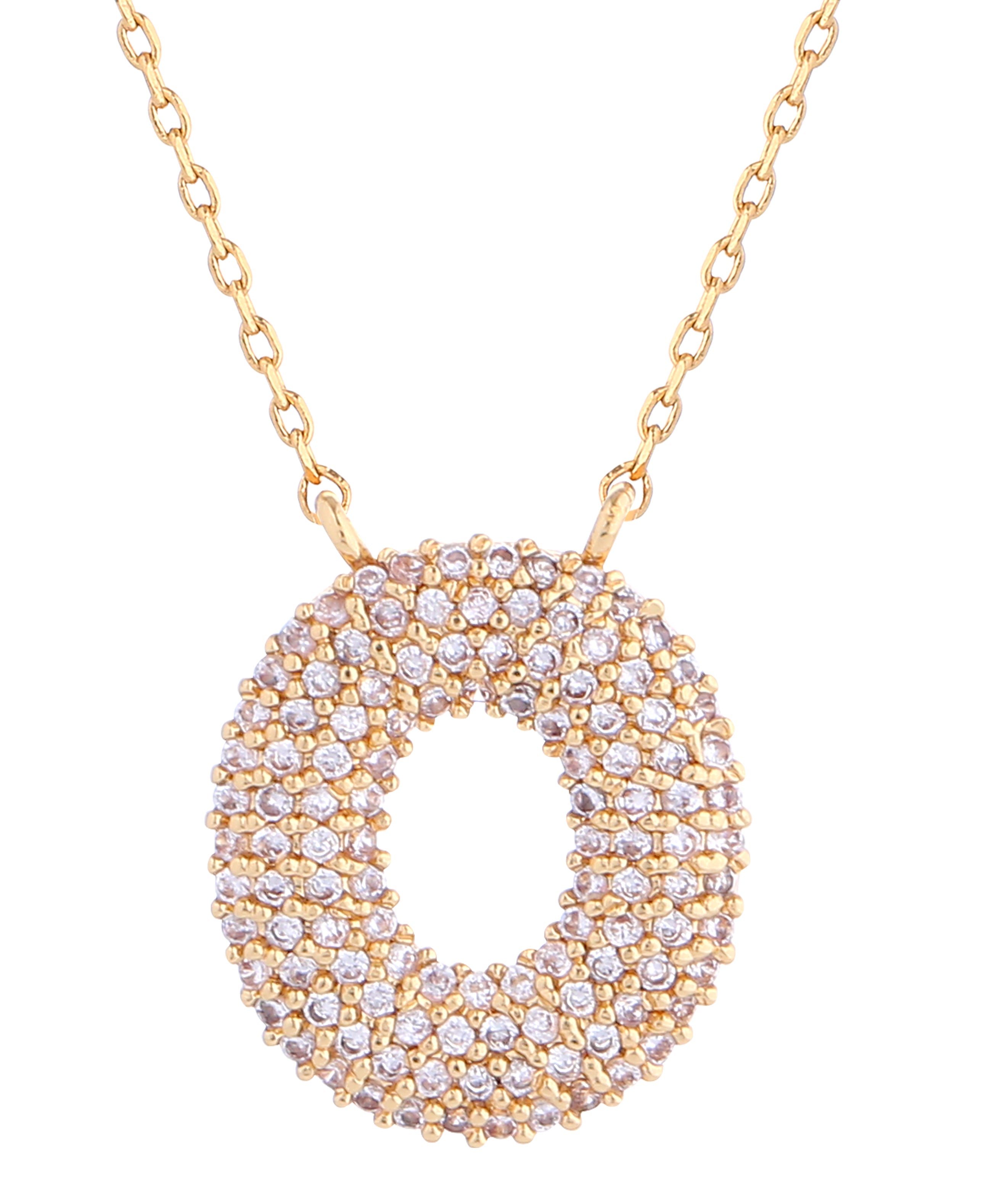14K Gold Dipped Textured initial Necklace - Charming Charlie
