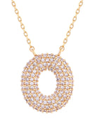 14K Gold Dipped Textured initial Necklace - Charming Charlie