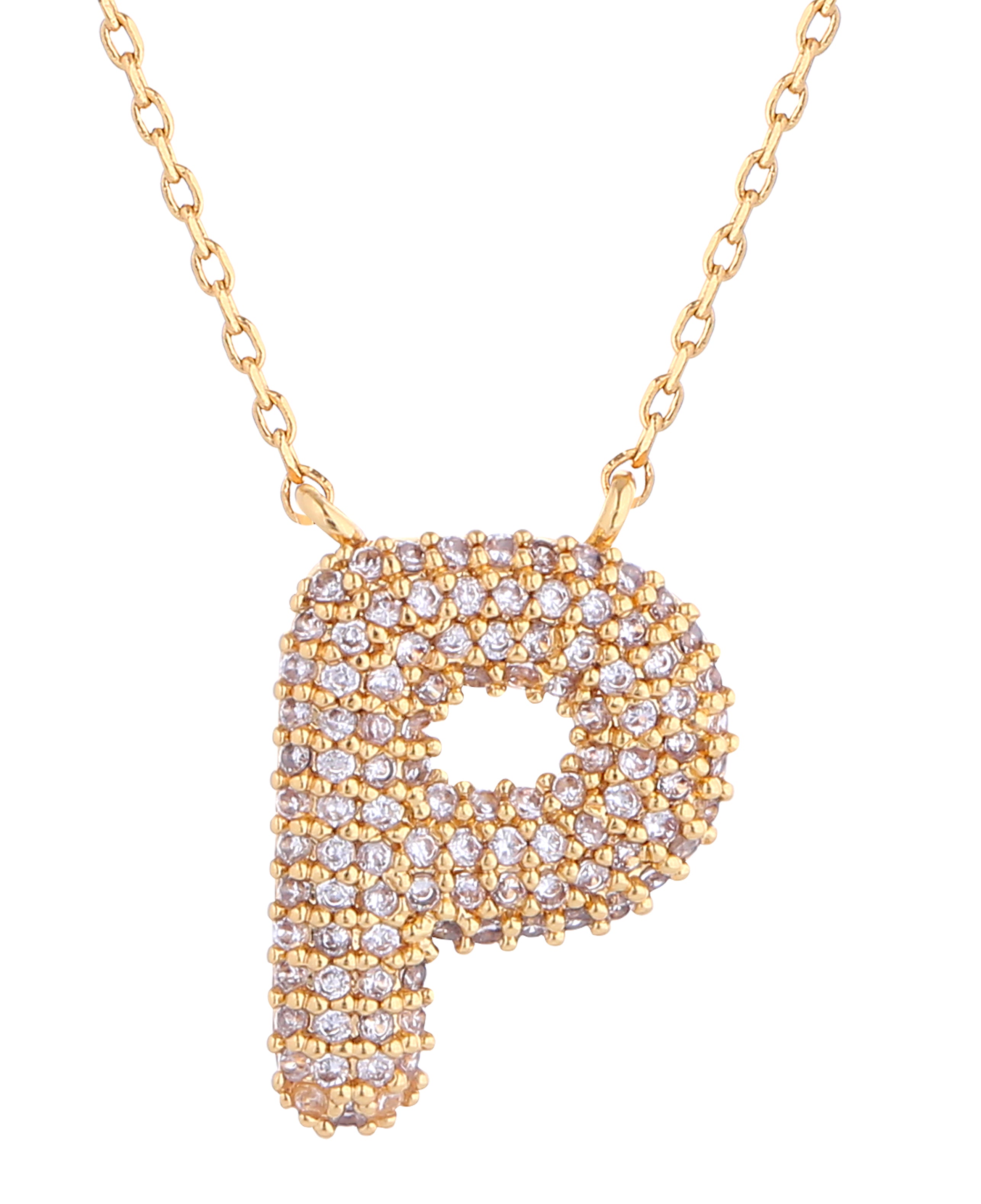 14K Gold Dipped Textured initial Necklace - Charming Charlie