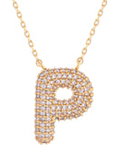 14K Gold Dipped Textured initial Necklace - Charming Charlie
