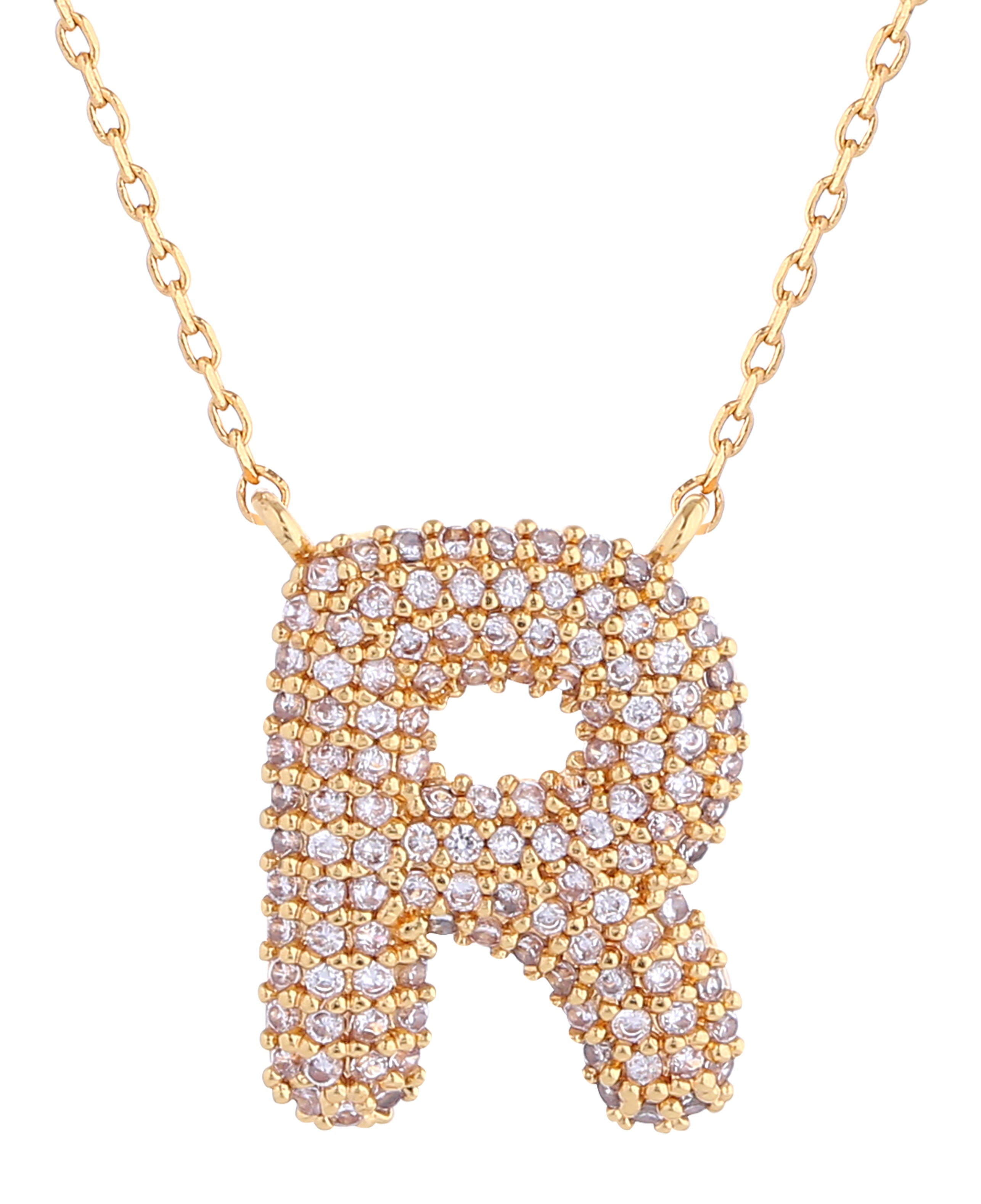 14K Gold Dipped Textured initial Necklace - Charming Charlie