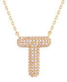 14K Gold Dipped Textured initial Necklace - Charming Charlie
