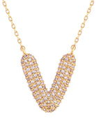 14K Gold Dipped Textured initial Necklace - Charming Charlie
