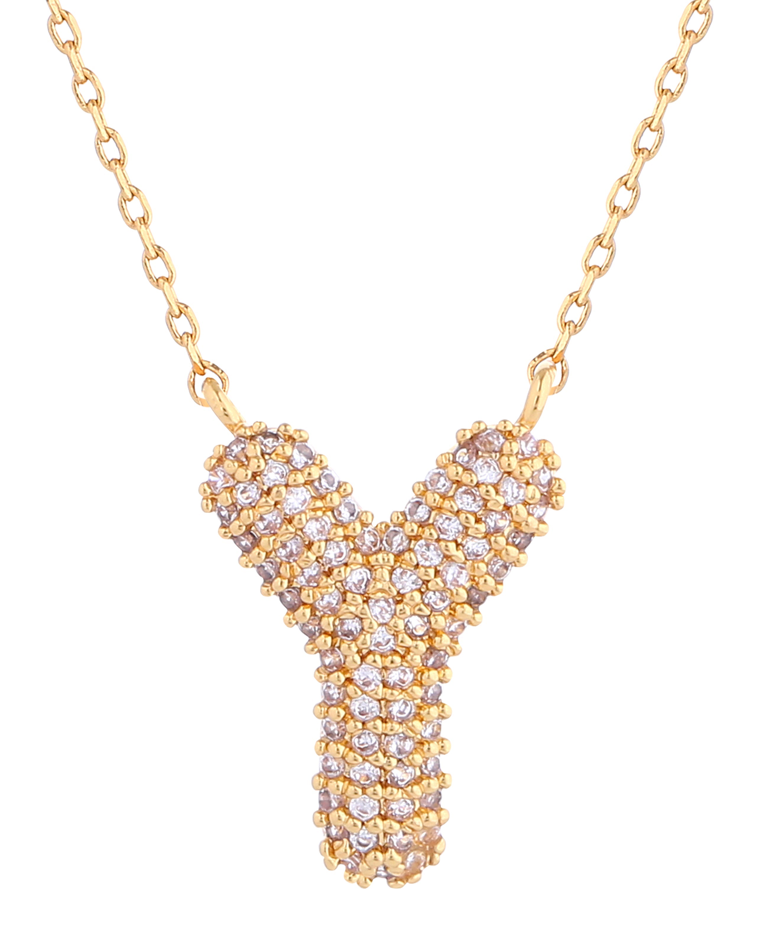 14K Gold Dipped Textured initial Necklace - Charming Charlie