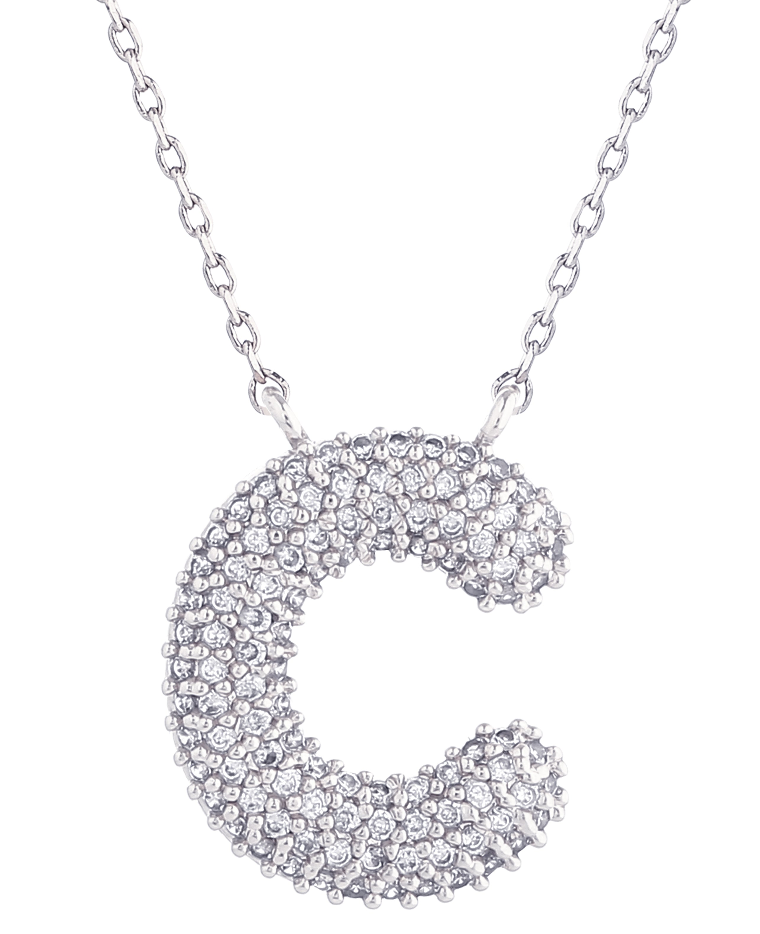 14K Gold Dipped Textured Initial Necklace