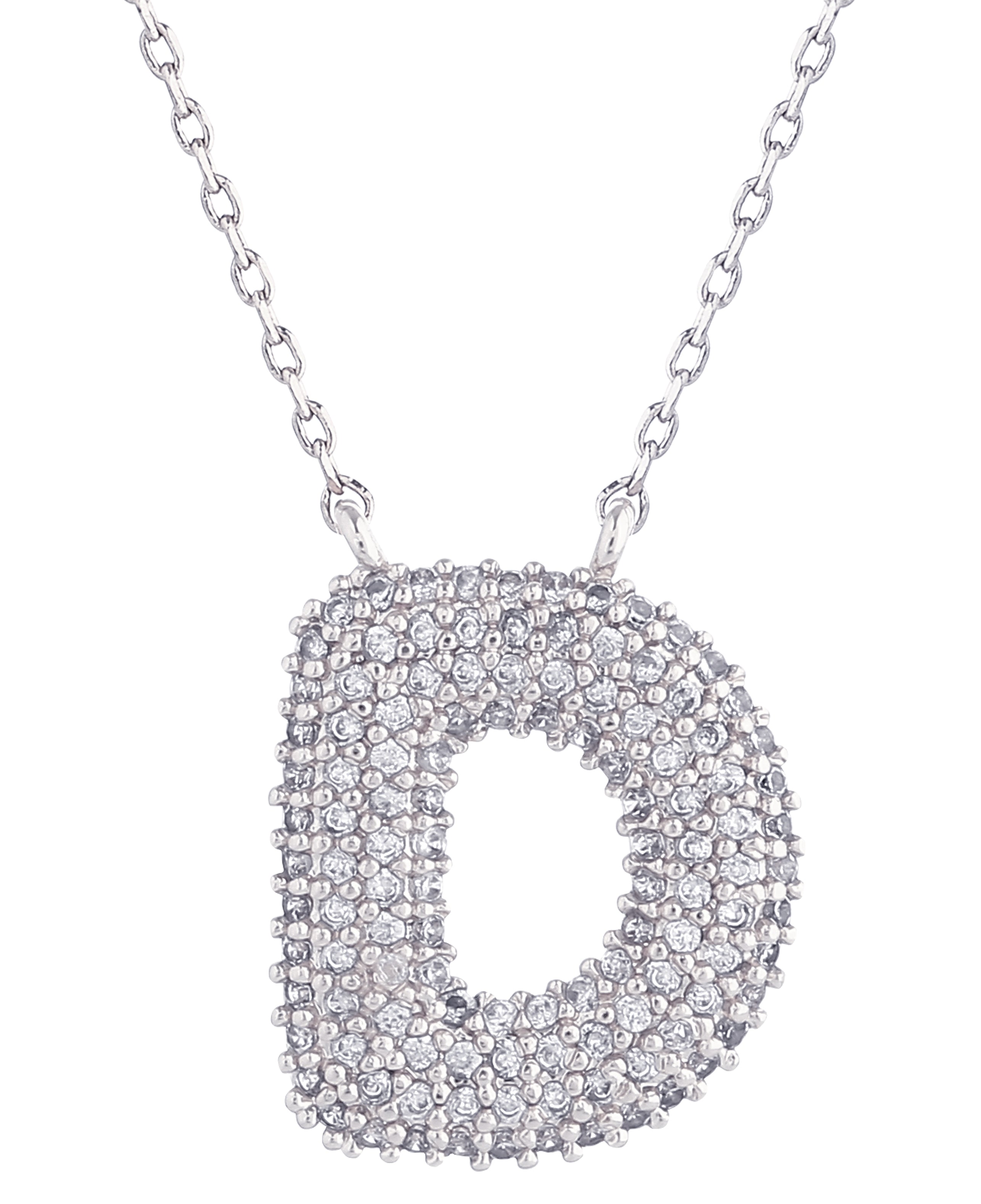 14K Gold Dipped Textured Initial Necklace