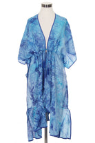 Sky Blue C.C. Tie Dye Beach Coverup is perfect for your next beach day. Made with high-quality material, it offers both comfort and style. The vibrant tie-dye design adds a fun touch to your beach outfit, while the lightweight fabric allows for easy movement. Stay cool and fashionable with this must-have beach coverup.
