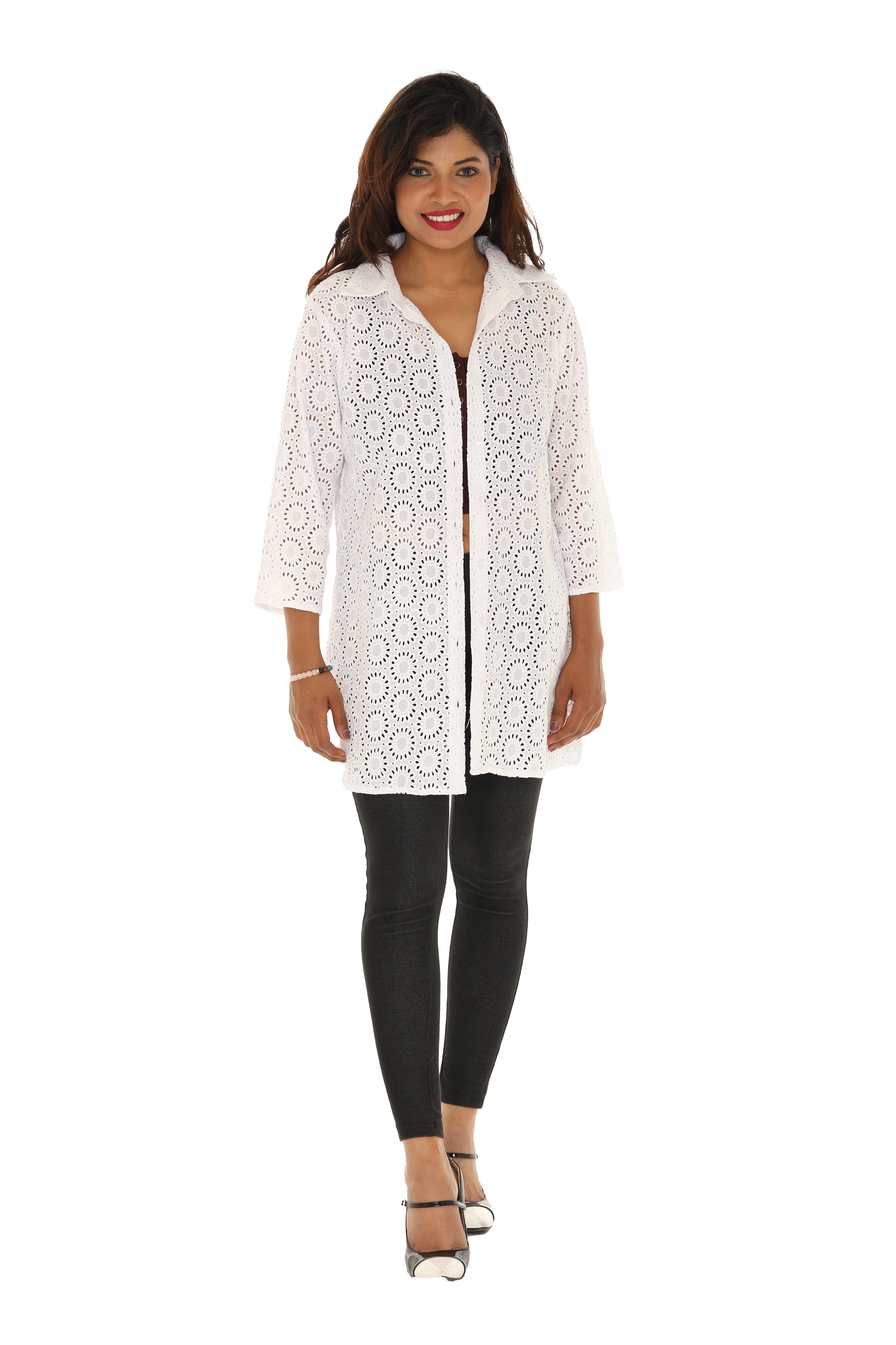 Cotton Cover Up with Circular Pattern - Charming Charlie