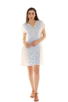 Floral Embroidered Cap-Sleeve V-Neck A-Line Dress - Shoreline Wear, Inc.