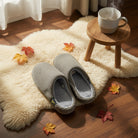 Grey Knit Fuzzy Slippers - Charming Charlie