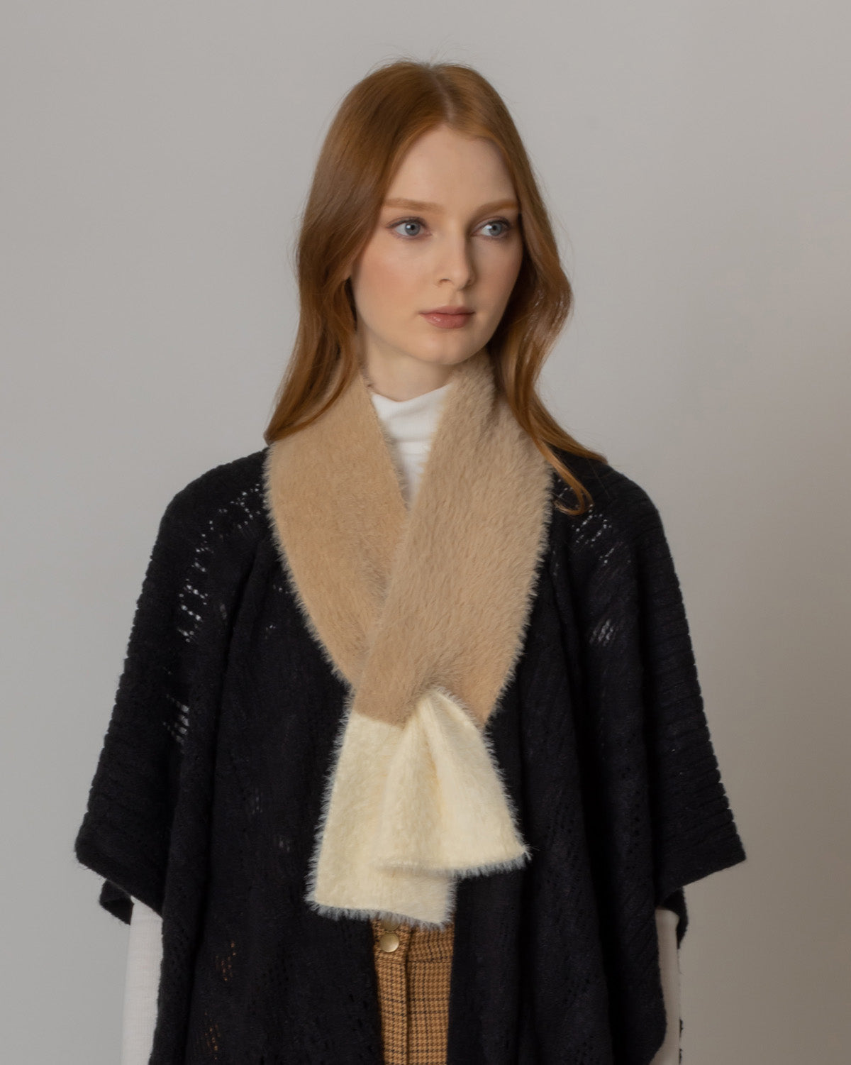 Two Tone Pull-Through Scarf