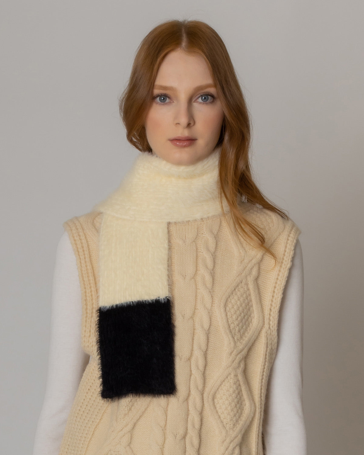 Two Tone Pull-Through Scarf