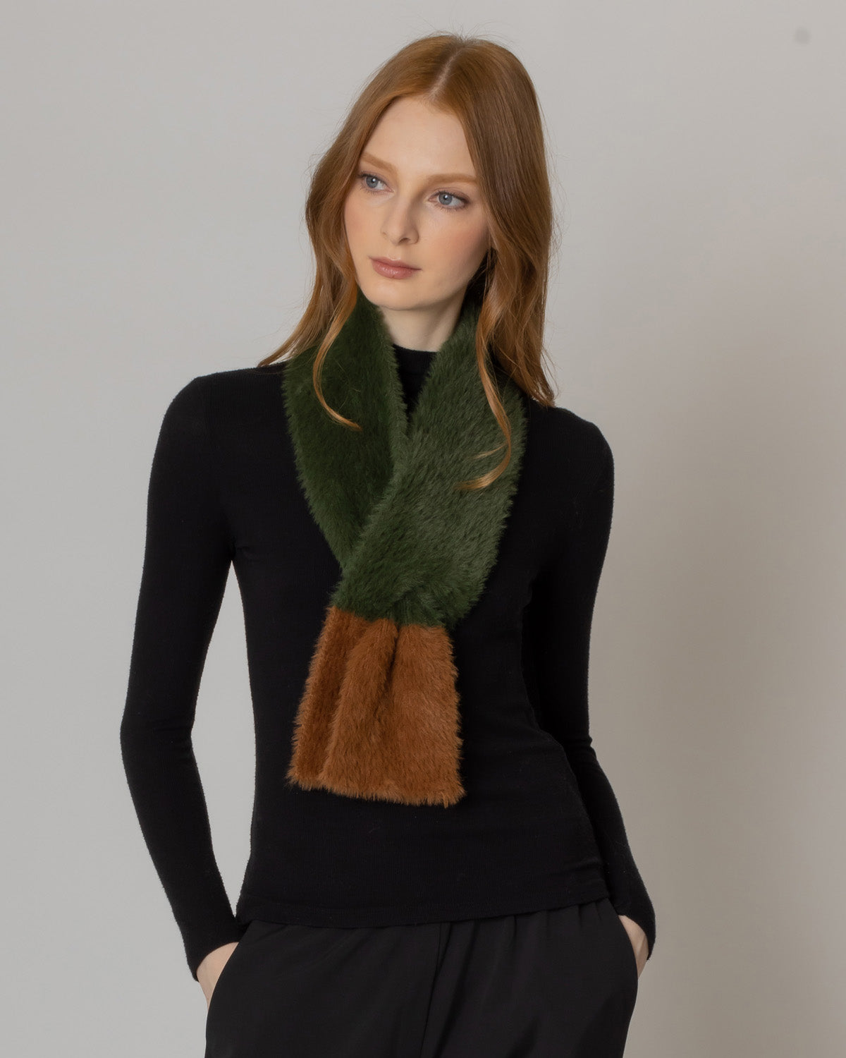 Two Tone Pull-Through Scarf