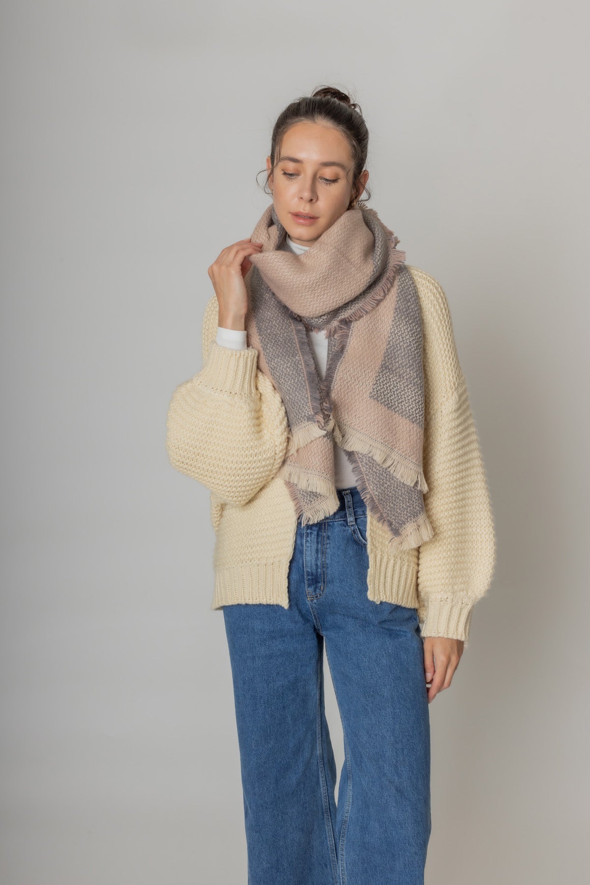 Color Bordered Scarf - Charming Charlie