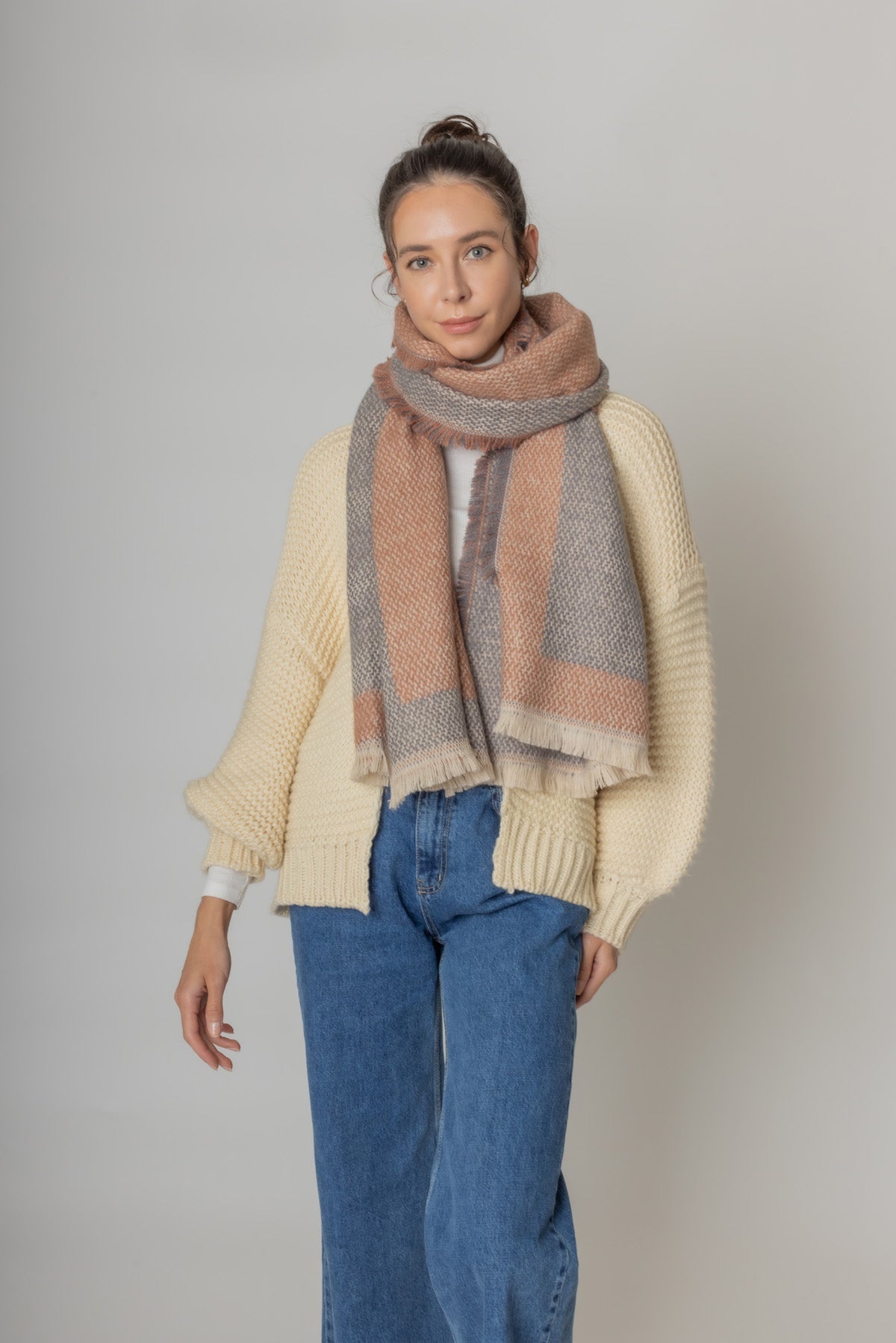 Color Bordered Scarf - Charming Charlie