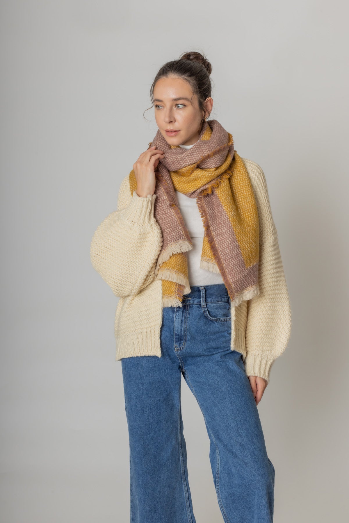 Color Bordered Scarf - Charming Charlie