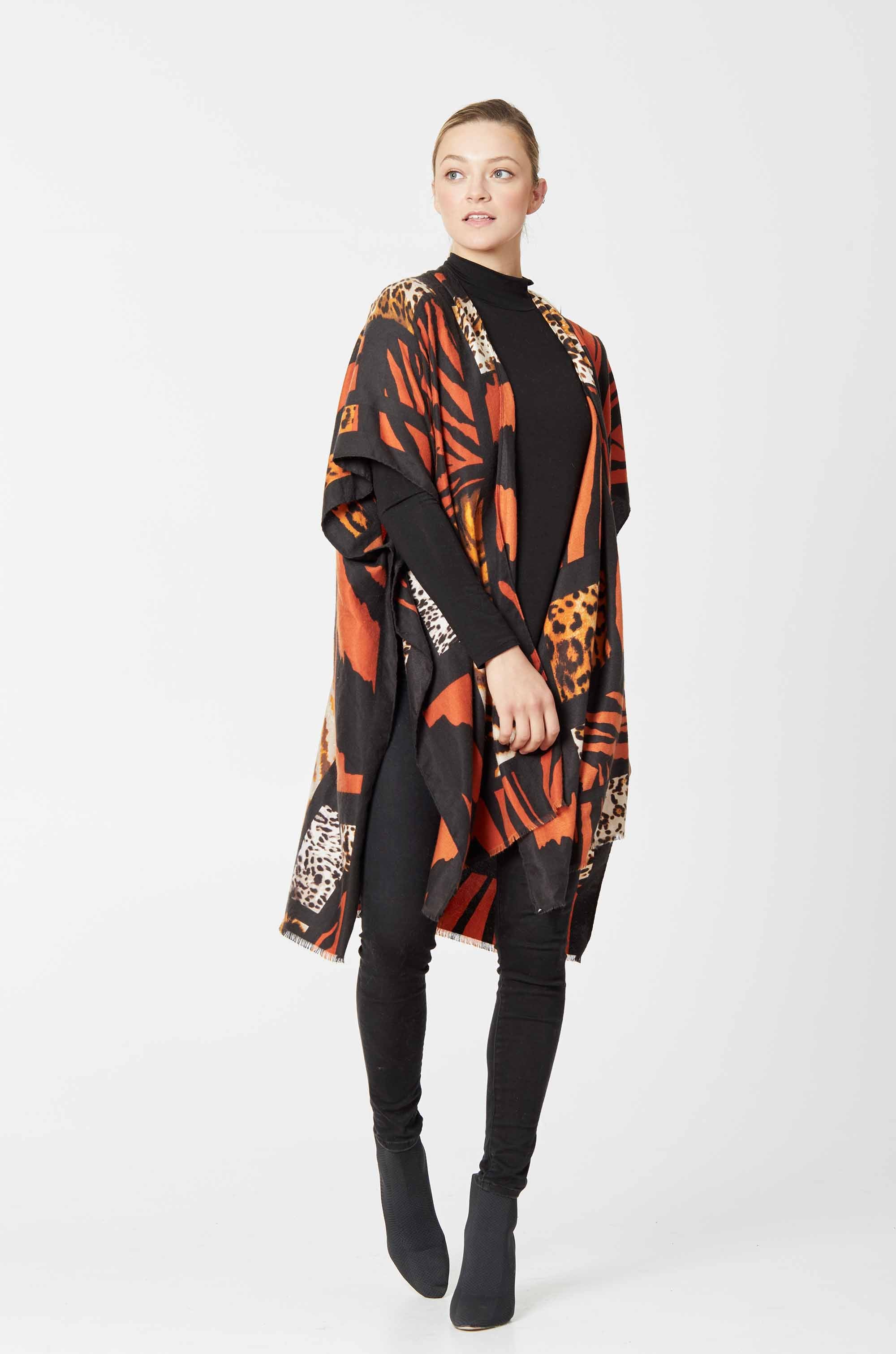 Multi Aninmal Print Kimono - Charming Charlie