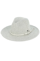 Sage C.C Leather String Rope Band Paper Panama Hat features a durable leather string rope band and is made of high-quality paper material. Perfect for a stylish yet practical accessory to protect from the sun's harmful rays. Expertly crafted, this hat showcases intricate details and is designed to last.