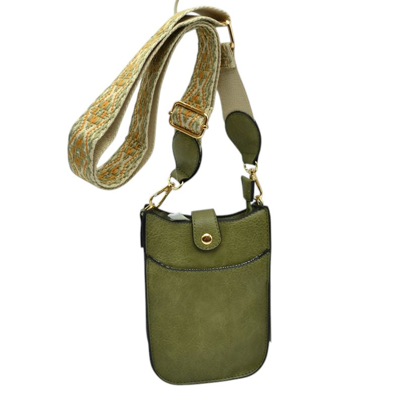 Vegan Leather Crossbody Bag with Adjustable Guitar Straps - Charming Charlie