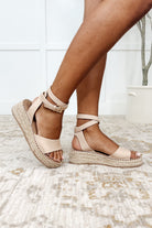Sandy Heights Platform Sandals in Blush - Charming Charlie